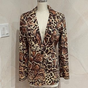 Vintage Cache Animal Print Blazer